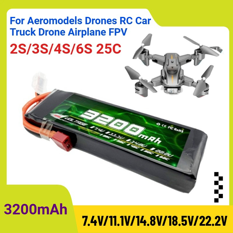 Drone Rc Truck - 3200mAh 2S/3S/4S/6S 25C 7.4V/11.1V/14.8V/18.5V/22.2V Lipo Pil,