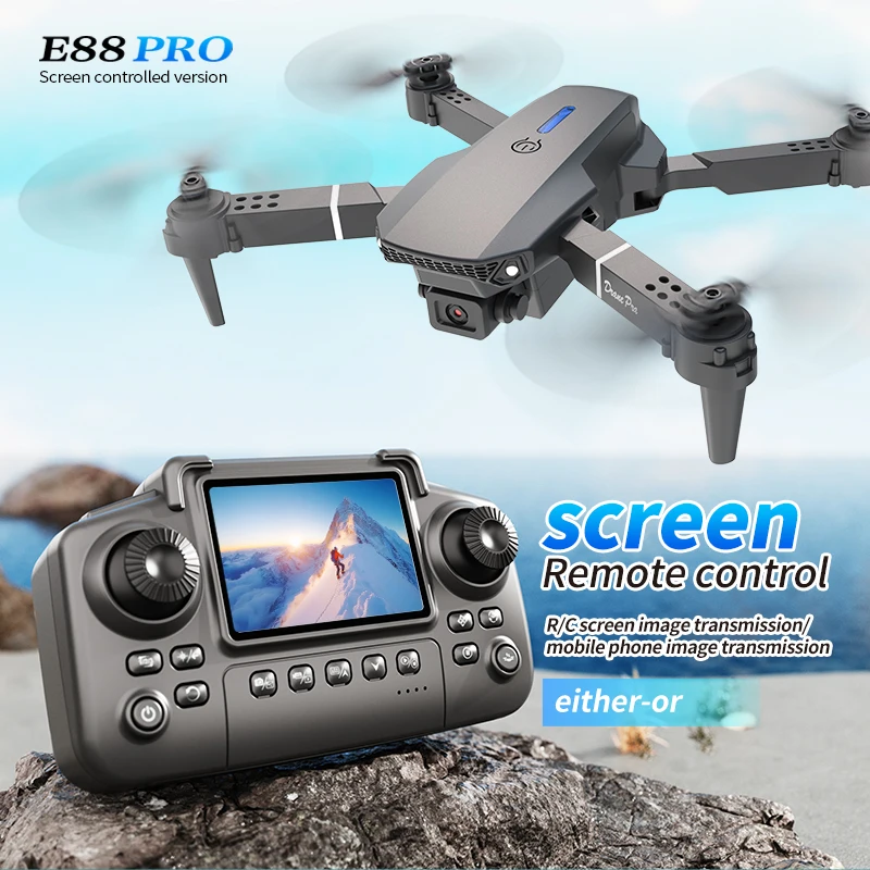 Drone Rc Harness - Profesyonel E88 PRO Drone ekranlı 8K