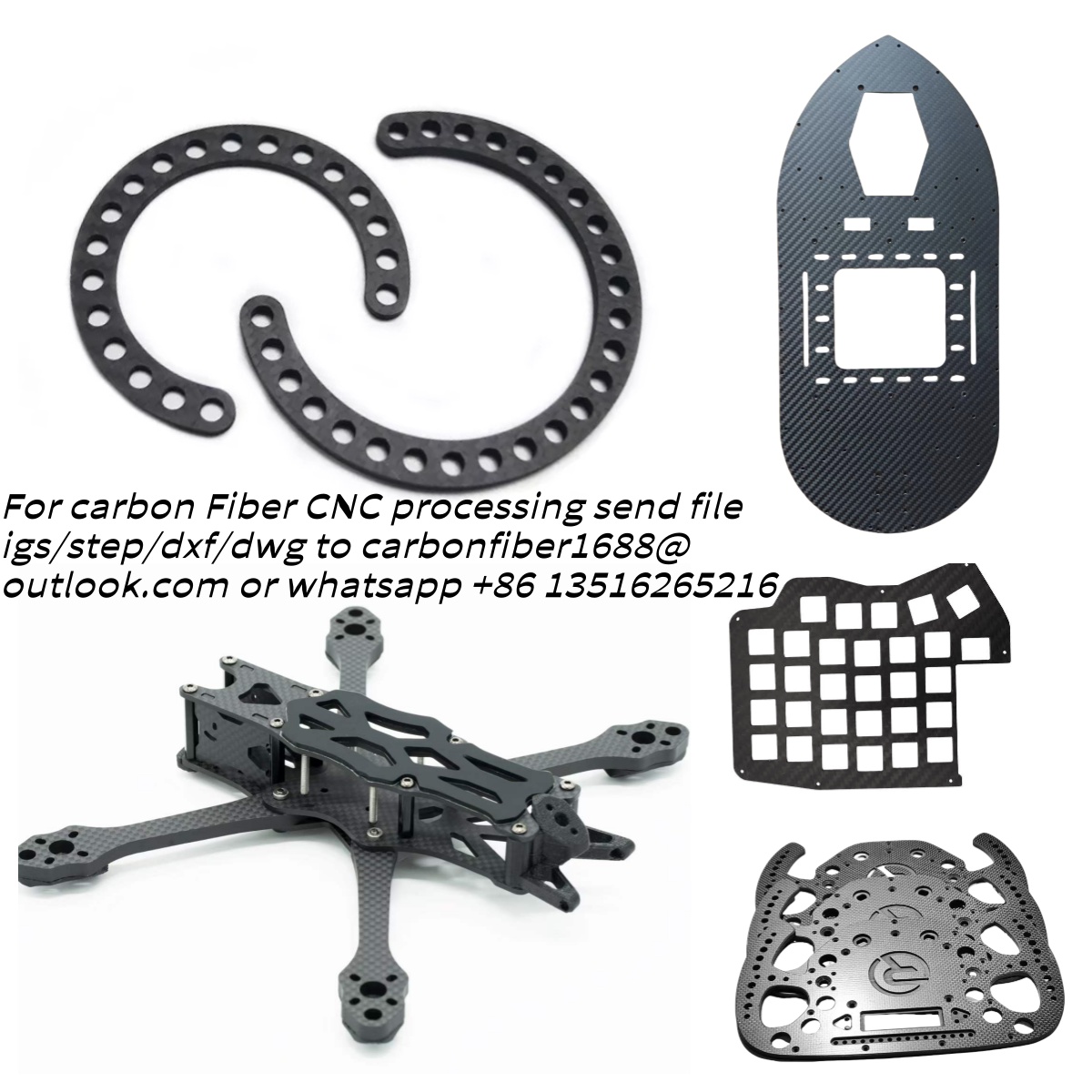 Carbon Fiber Drone Arm - Karbon Fiber Levha Plaka İşleme Karbon