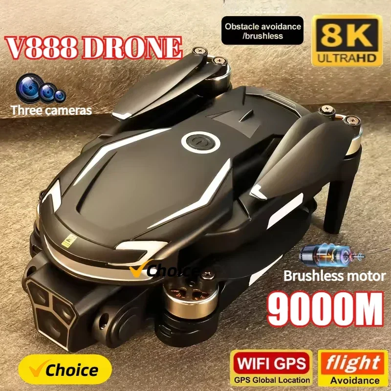 Drone Gps Rc Tt36 - Yeni V888 Drone 8K GPS Üçlü