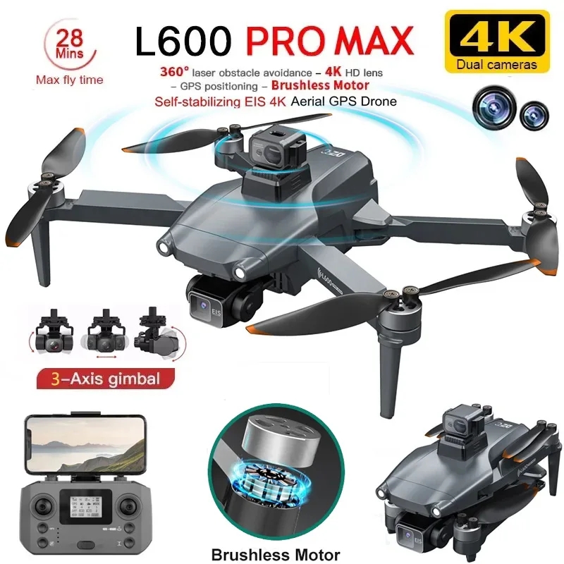Drone Rc Harness - L600 PRO MAX GPS Drone Profesyonel