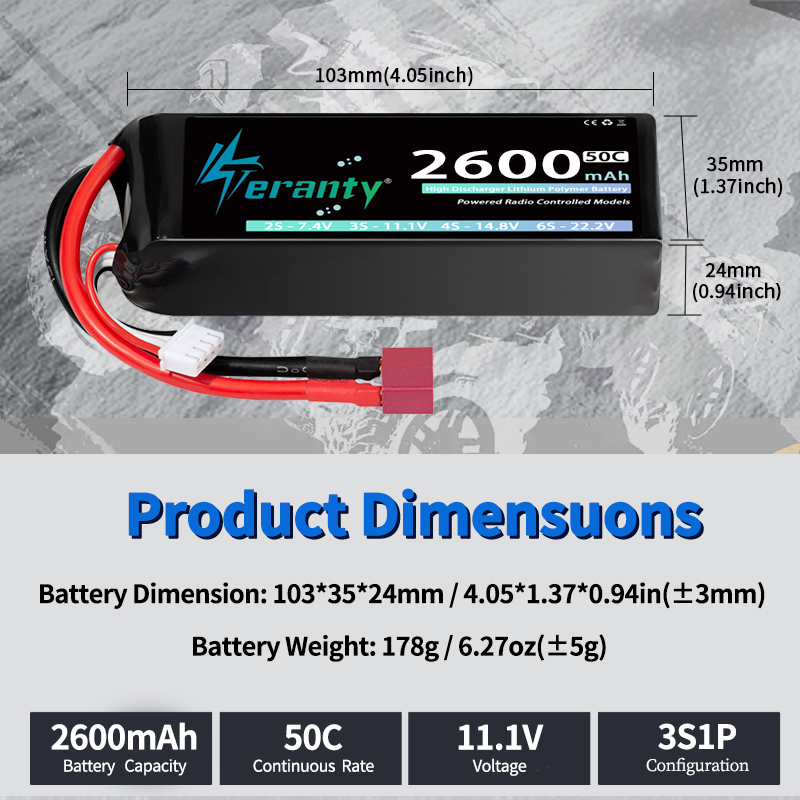 TERANTY 3S 2200/2400/2600mAh L - Drone Rc Truck incelemesi ve fiyatı