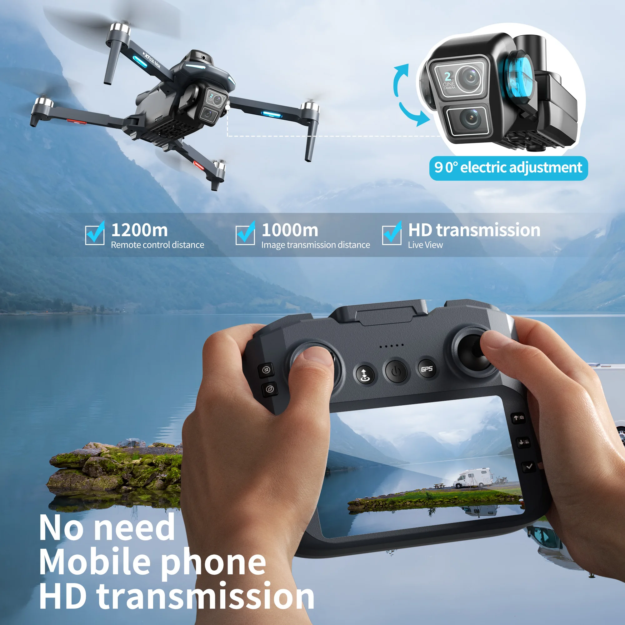 Lenovo XT606 Drone Profesyonel - Drone Gps Rc Tt36 incelemesi ve fiyatı