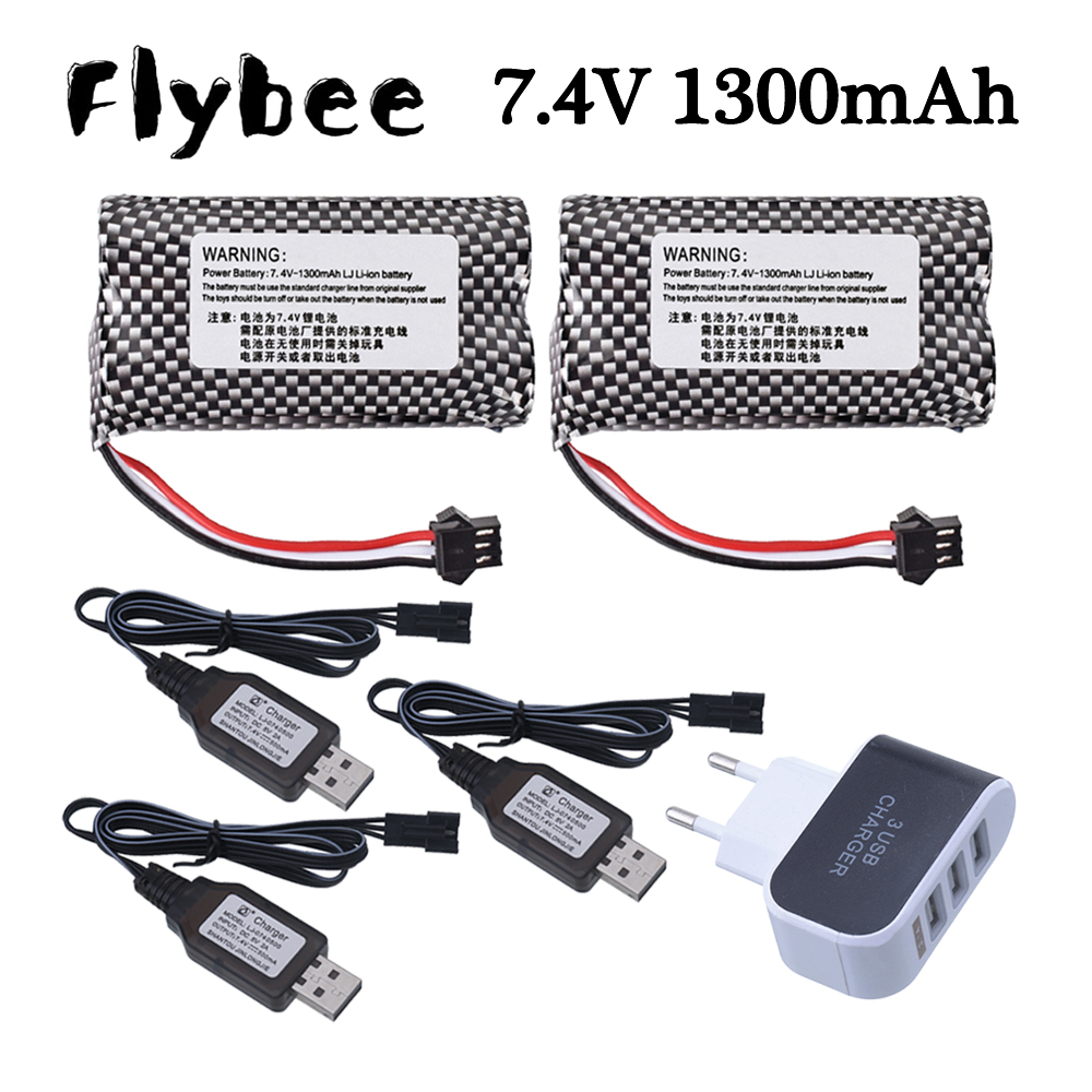 7.4V 1300mAh Li-ion pil SM-3P  - Lipo Battery Charger incelemesi ve fiyatı