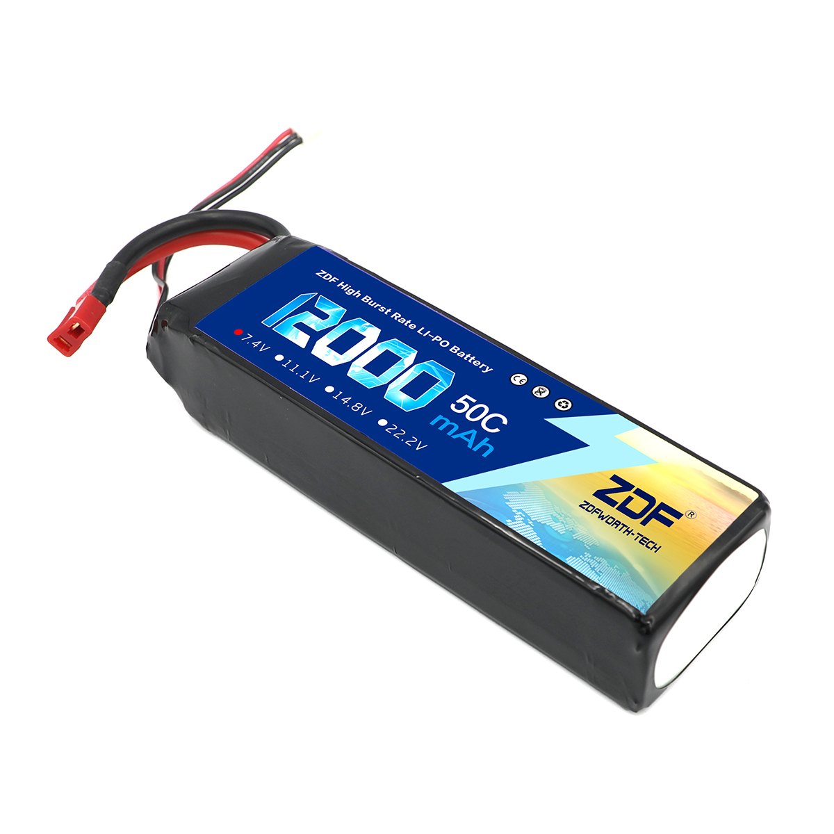 ZDF 7.4V Lipo 12000 mAh 50C 2S - Drone Rc Truck incelemesi ve fiyatı
