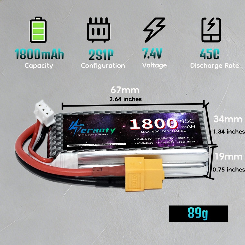 TERANTY 2S 3S 4S 1800mAh Lipo  - Drone Rc Truck incelemesi ve fiyatı