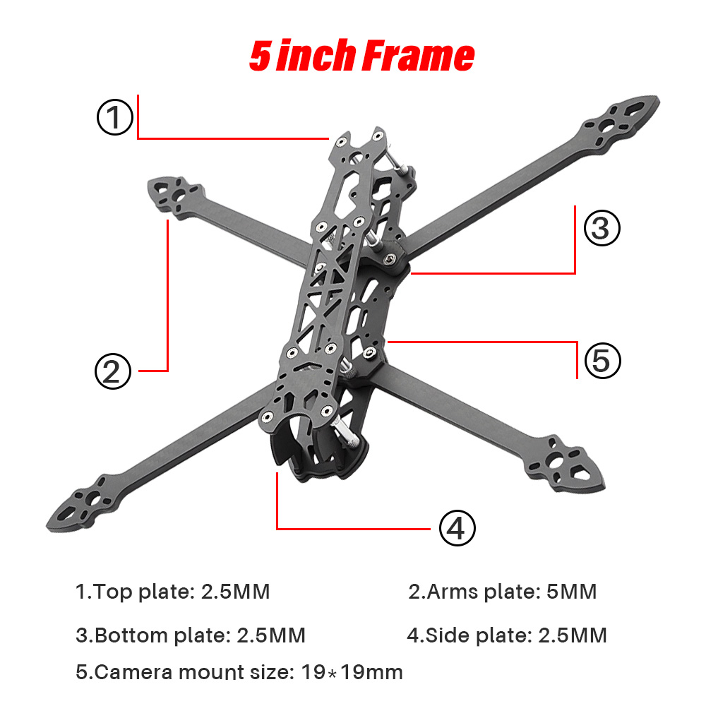 Mark4 5 inç FPV Yarış Drone Gö - Carbon Fiber Drone Arm incelemesi ve fiyatı